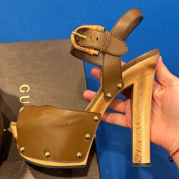 Gucci Brown Platform Heels - Picture 3 of 10